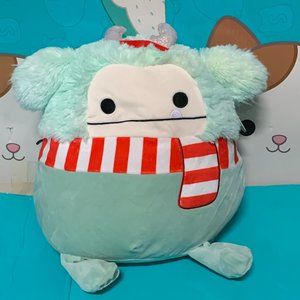 BNWT - 12” Winter Joelle Squishmallow-teal with scarf and antler headband